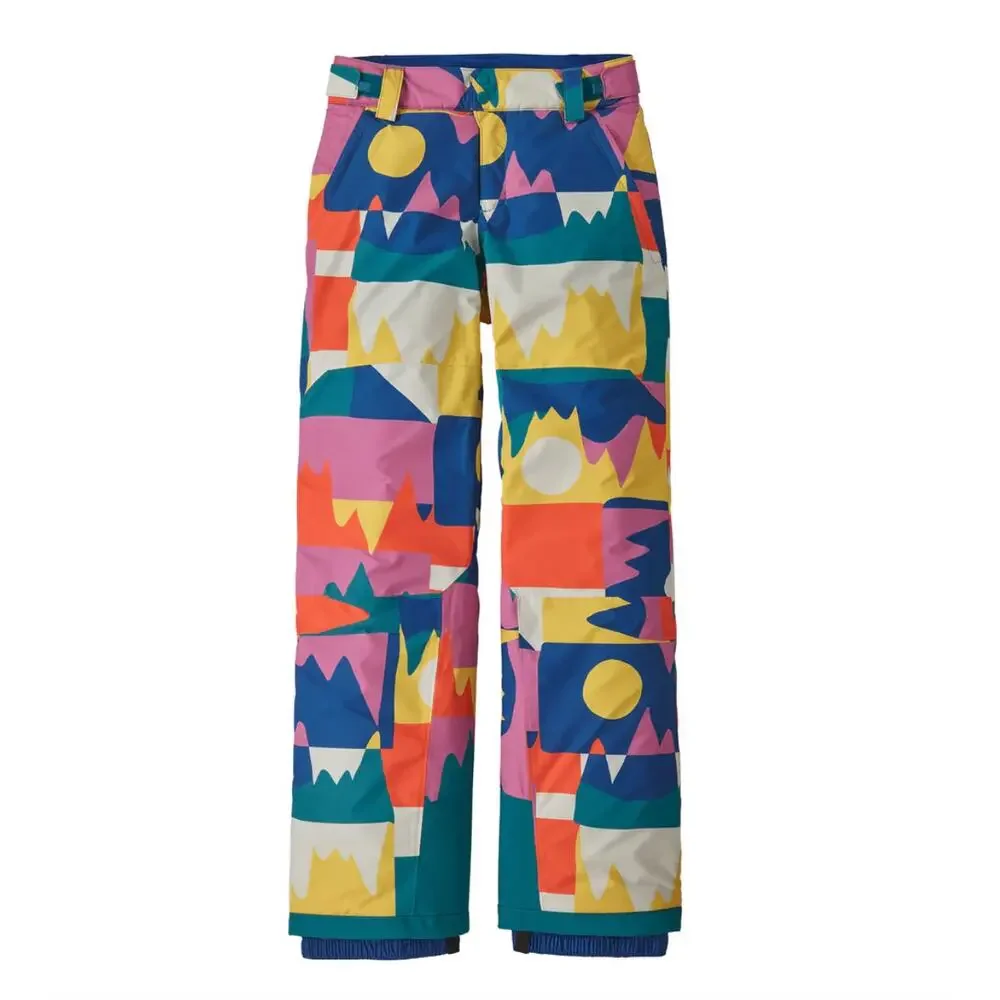 Patagonia Kids' Powder Town Ski Snow Pants Frontera Passage Blue M NWT